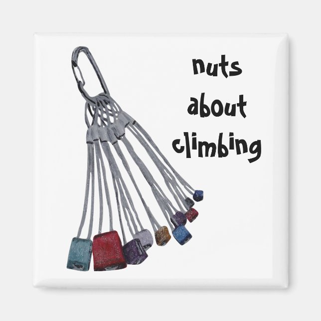 Nuts About Climbing Magnet (Front)