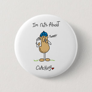 Nuts About Coaching T-shirts and Gifts 6 Cm Round Badge