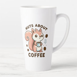 Nuts About Coffee Funny Kawaii Squirrel Latte Mug