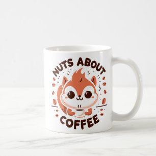 Nuts About Coffee Funny Kawaii Squirrel Mug
