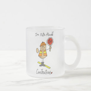 Nuts About Construction T-shirts and Gifts Frosted Glass Coffee Mug