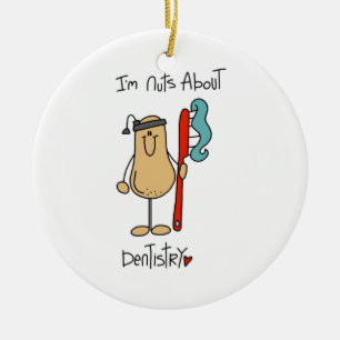 Nuts About Dentistry T-shirts and Gifts Ceramic Tree Decoration
