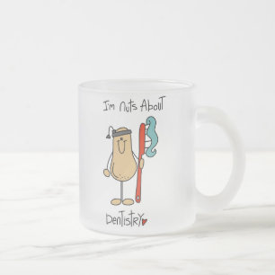 Nuts About Dentistry T-shirts and Gifts Frosted Glass Coffee Mug