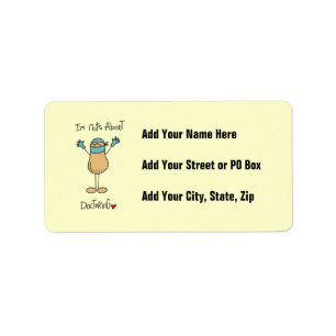 Nuts About Doctoring T-shirts and Gifts Label