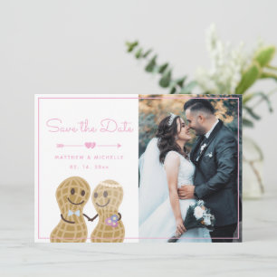 Nuts About Each Other Couple Photo Save The Date Invitation