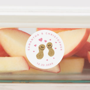 Nuts About Each Other Elegant Pink Wedding Favours