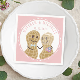 Nuts About Each Other Funny Wedding Shower Party Napkin