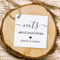 Nuts about Each Other Tags, Wedding Tag, Kraft