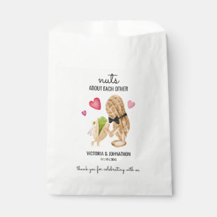 Nuts About Each Other Thank You   Wedding Treat Favour Bags