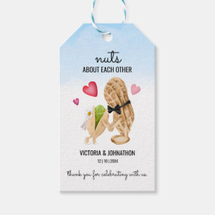 Nuts About Each Other Thank You   Wedding Treat Gift Tags