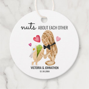 Nuts About Each Other   Wedding Treat Favour Tags