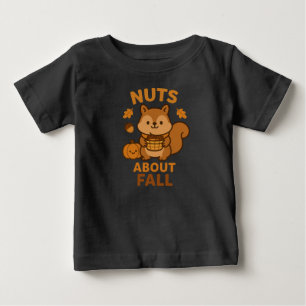 Nuts About Fall – Cute Squirrel Kids T-Shirt