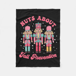 Nuts About Fall Prevention Pt Nutcracker Ballet Ch Fleece Blanket