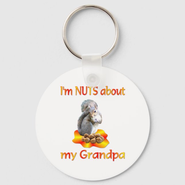 Nuts about Grandpa Key Ring (Front)
