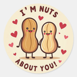 Nuts About Love: Adorable Peanut Couple sticker