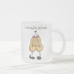 Nuts About My Best Friend T-shirts and Gifts Frosted Glass Coffee Mug