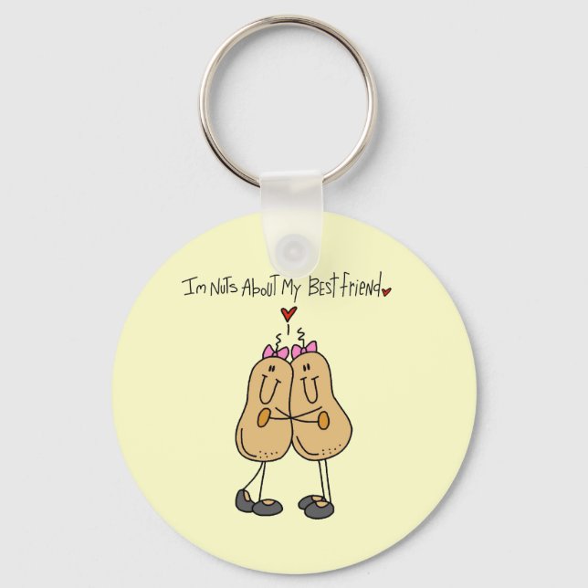 Nuts About My Best Friend T-shirts and Gifts Key Ring (Front)