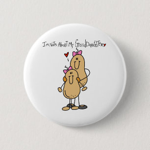 Nuts About My Granddaughter 6 Cm Round Badge
