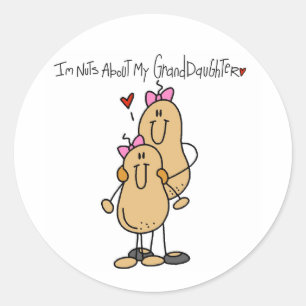 Nuts About My Granddaughter T-shirts and Gifts Classic Round Sticker