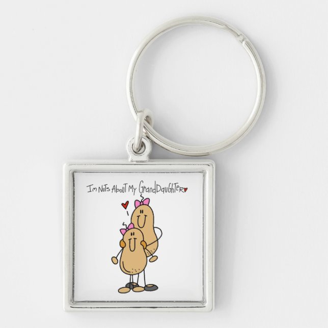 Nuts About My Granddaughter T-shirts and Gifts Key Ring (Front)