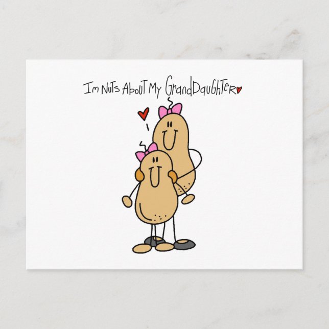 Nuts About My Granddaughter T-shirts and Gifts Postcard (Front)