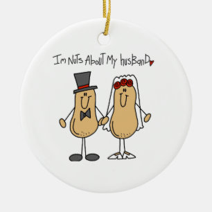 Nuts About My Husband T-shirts and Gifts Ceramic Tree Decoration