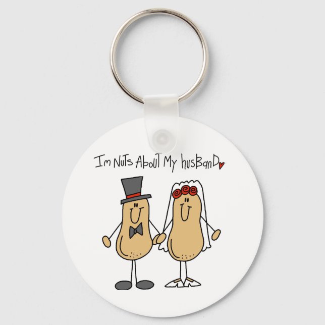 Nuts About My Husband T-shirts and Gifts Key Ring (Front)