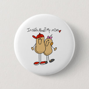 Nuts About My Mum-Son 6 Cm Round Badge