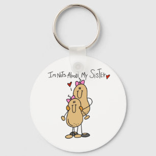 Nuts About My Sister T-shirts and Gifts Key Ring