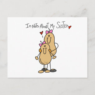Nuts About My Sister T-shirts and Gifts Postcard