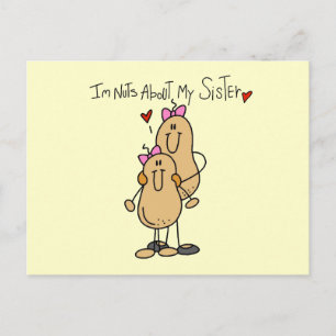 Nuts About My Sister T-shirts and Gifts Postcard