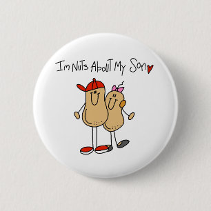 Nuts About My Son 6 Cm Round Badge