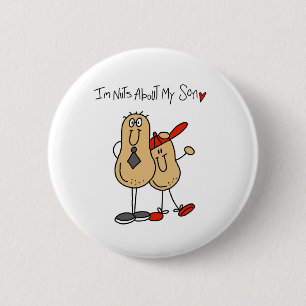 Nuts About My Son 6 Cm Round Badge