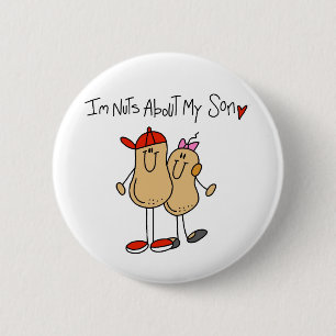 Nuts About My Son T-shirts and Gifts 6 Cm Round Badge