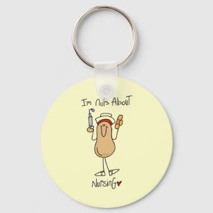 Nuts About Nursing T-shirts and Gifts Key Ring