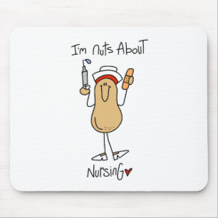 Nuts About Nursing T-shirts and Gifts Mouse Mat