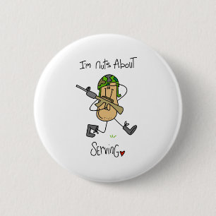 Nuts About Serving 6 Cm Round Badge
