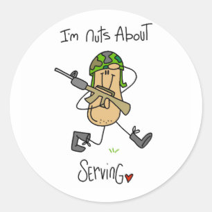 Nuts About Serving T-shirts and Gifts Classic Round Sticker