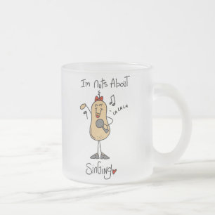 Nuts About Singing T-shirts and Gifts Frosted Glass Coffee Mug