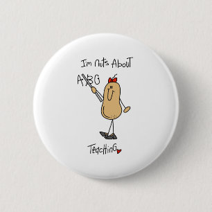 Nuts About Teaching 6 Cm Round Badge