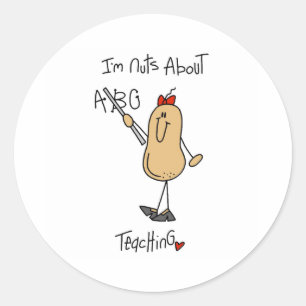Nuts About Teaching Classic Round Sticker