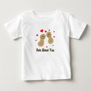 Nuts About You Cute Peanuts Food Pun Humour Unisex Baby T-Shirt