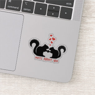 Nuts about you, cute squirrels