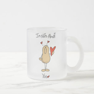 Nuts About You T-shirts and Gifts Frosted Glass Coffee Mug
