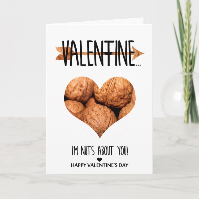 Nuts about you Valentine's Day Holiday Card (Front)