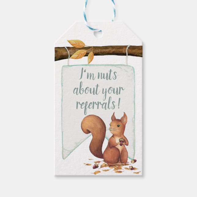 Nuts About Your Referrals Gift Tags (Front)