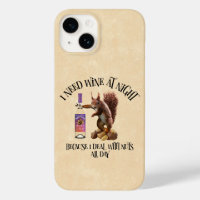 Nuts All Day - Funny Squirrel Wine Drinker
