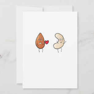 Nuts, almond and cashew nut theme invitation
