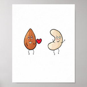 Nuts, almond and cashew nut theme poster