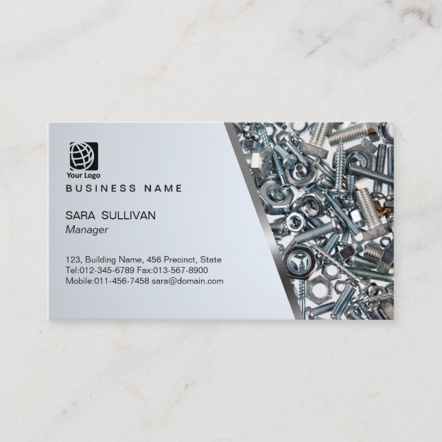 Nuts and Bolts Hardware Supplies Business Card (Front)